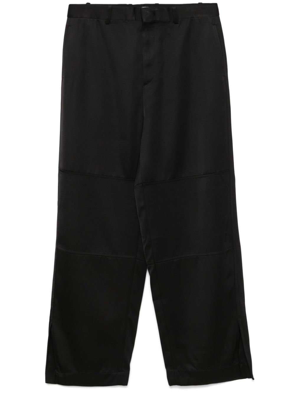 Men Loose Fit Pants Maison-Kitsune Jil Sander Twill Trousers Black