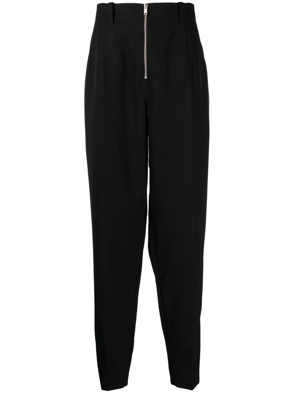 Maison-Kitsune Jil Sander zip-fastening Wool Tapered Trousers Black Men Tapered Pants