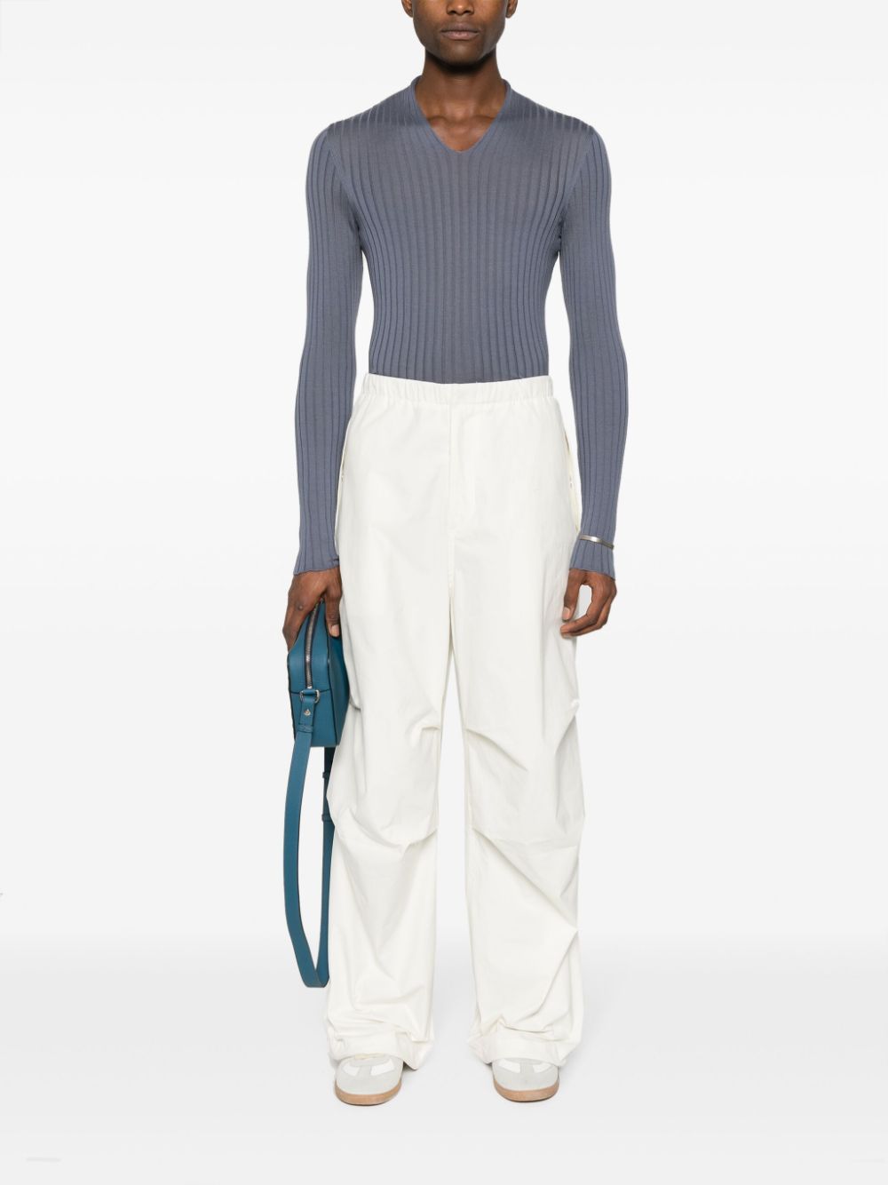 Maison-Kitsune Jil Sander loose-fit Trousers Neutrals Men Loose Fit Pants