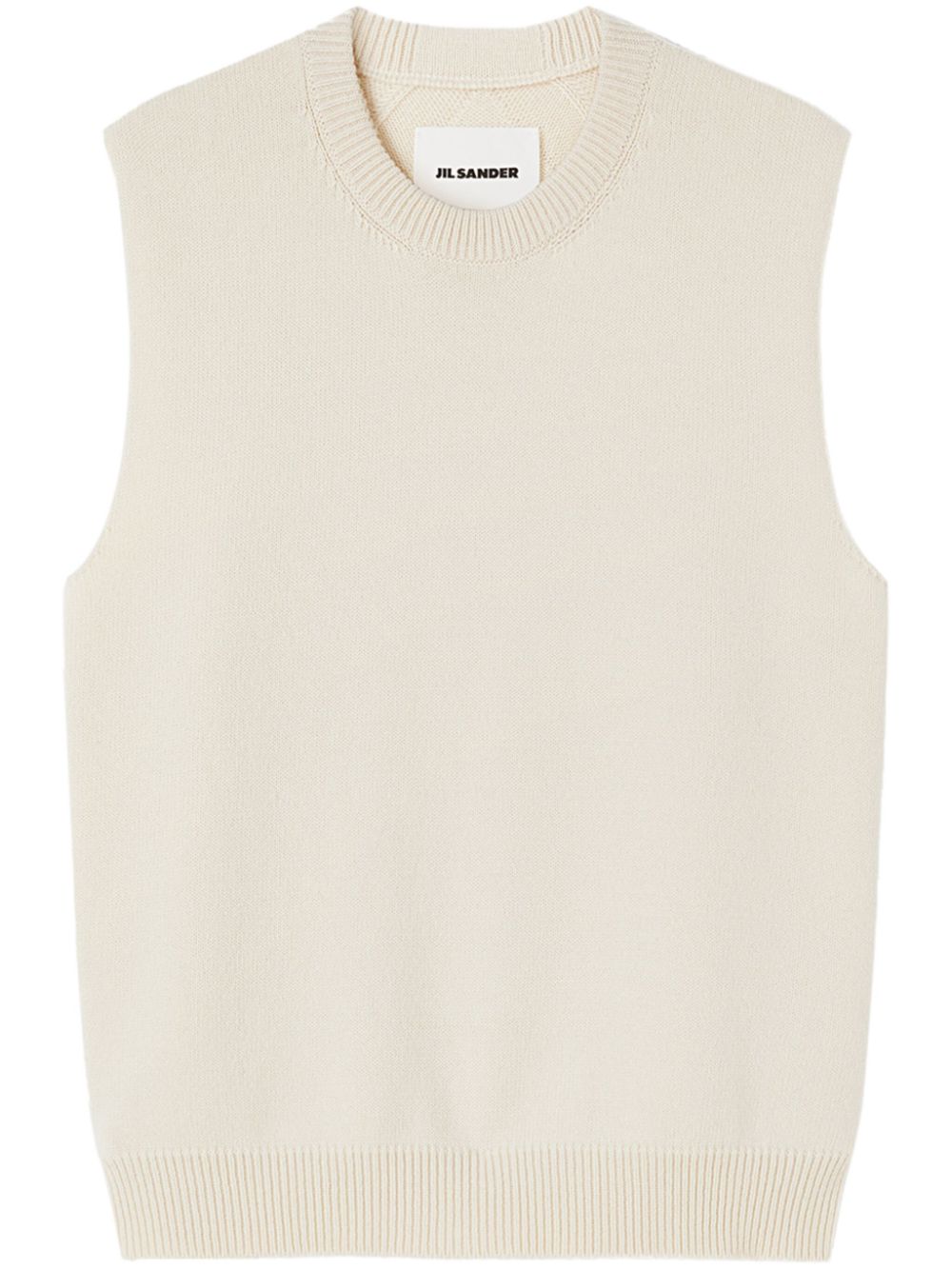 Jil Sander crew-neck Sleeveless Jumper Neutrals Maison-Kitsune Men Knitted Sweaters