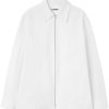 Maison-Kitsune Jil Sander zip-up Cotton Shirt White Men Shirts