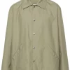 Jil Sander logo-print Jacket Green Men Lightweight Jackets Maison-Kitsune