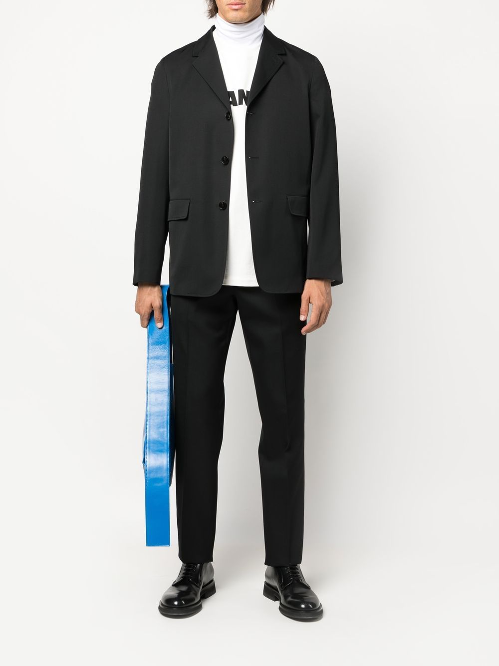 Jil Sander single-breasted Button Suit Black Maison-Kitsune Men Single Breasted Suits