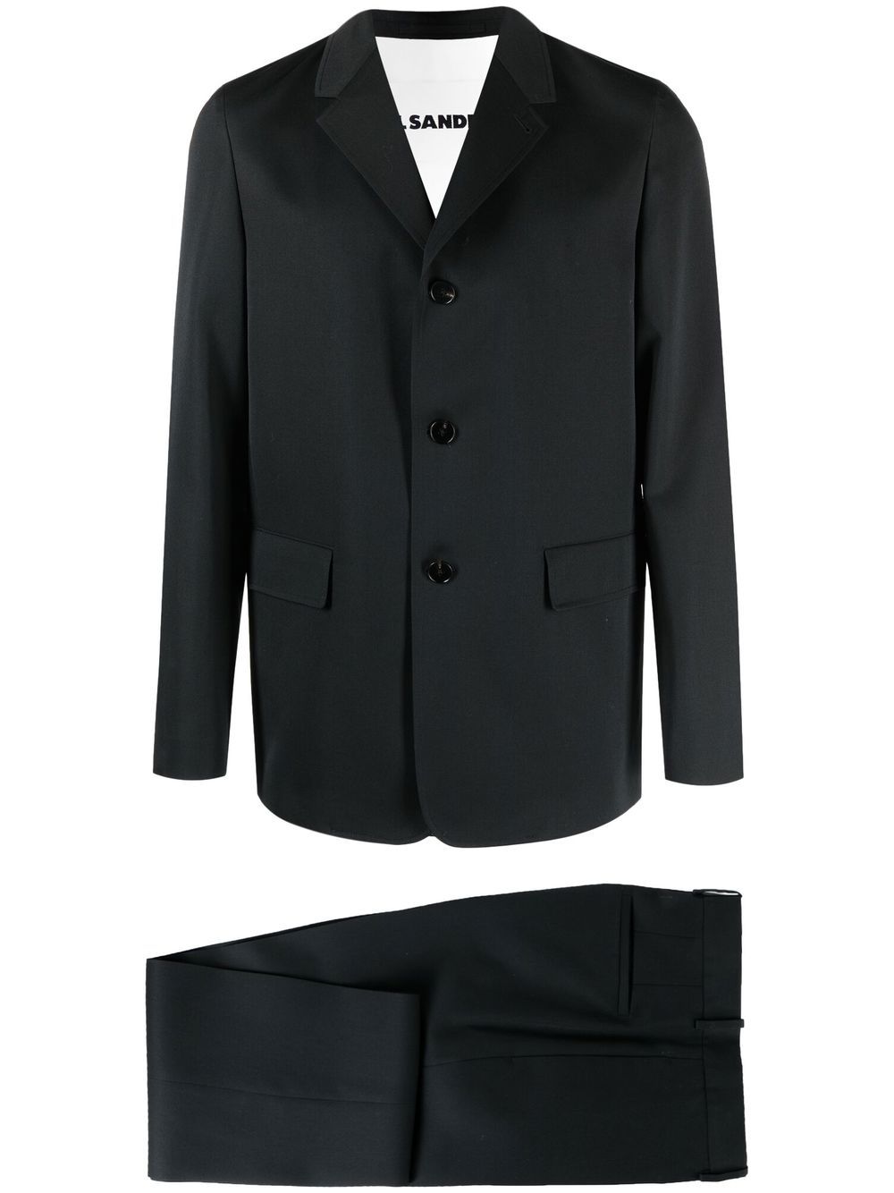 Jil Sander single-breasted Button Suit Black Maison-Kitsune Men Single Breasted Suits