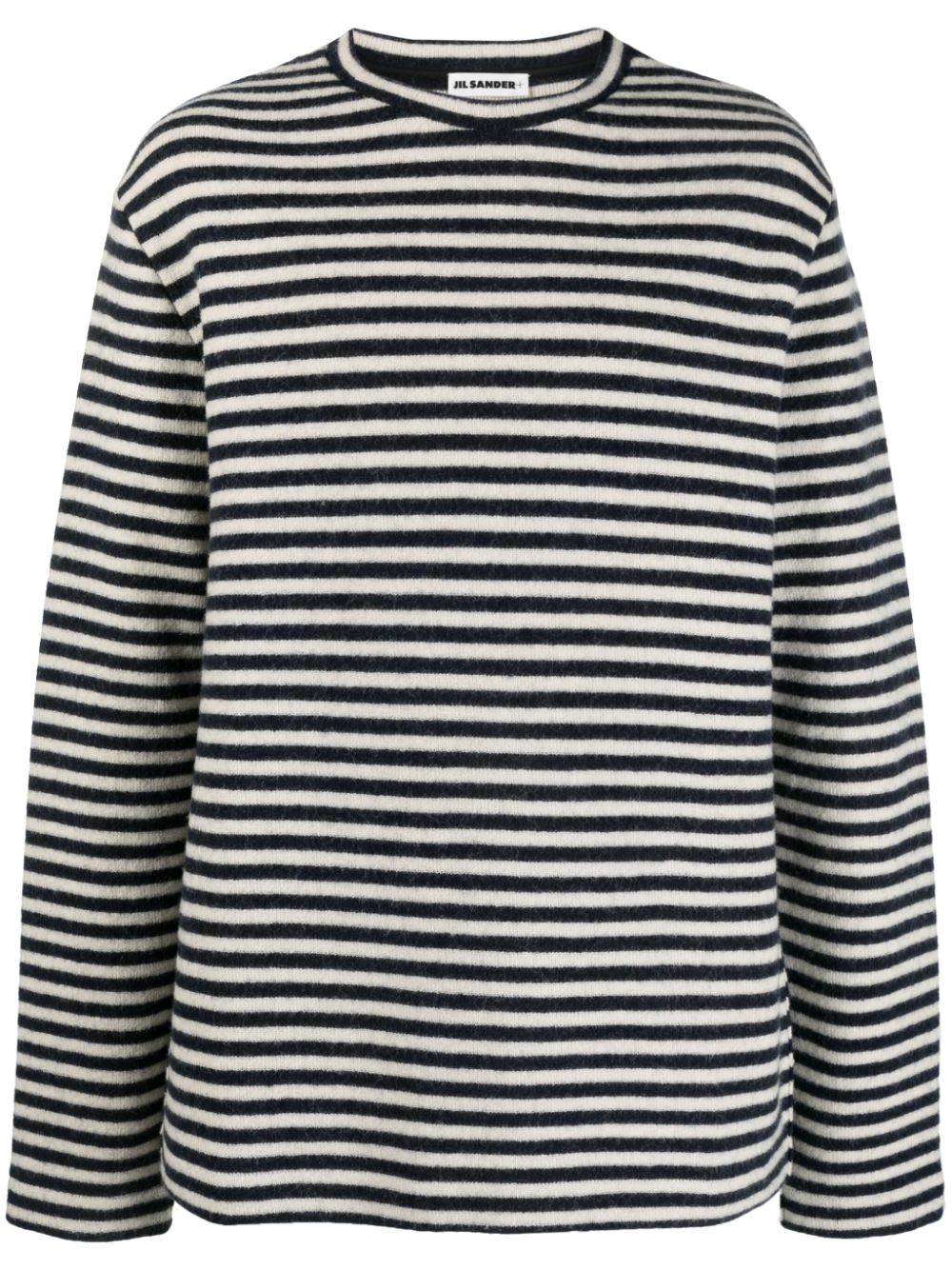Jil Sander Striped Wool Jumper White Men Knitted Sweaters Maison-Kitsune