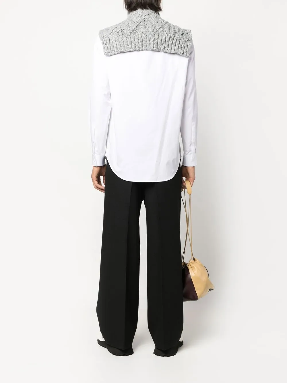 Jil Sander concealed-front Fastening Poplin Shirt White Maison-Kitsune Men Shirts