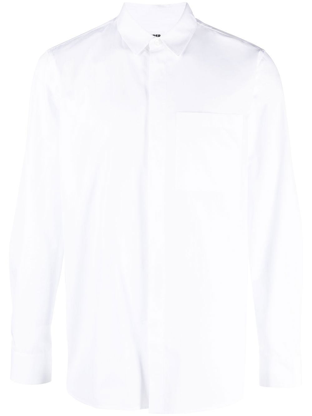 Jil Sander concealed-front Fastening Poplin Shirt White Maison-Kitsune Men Shirts