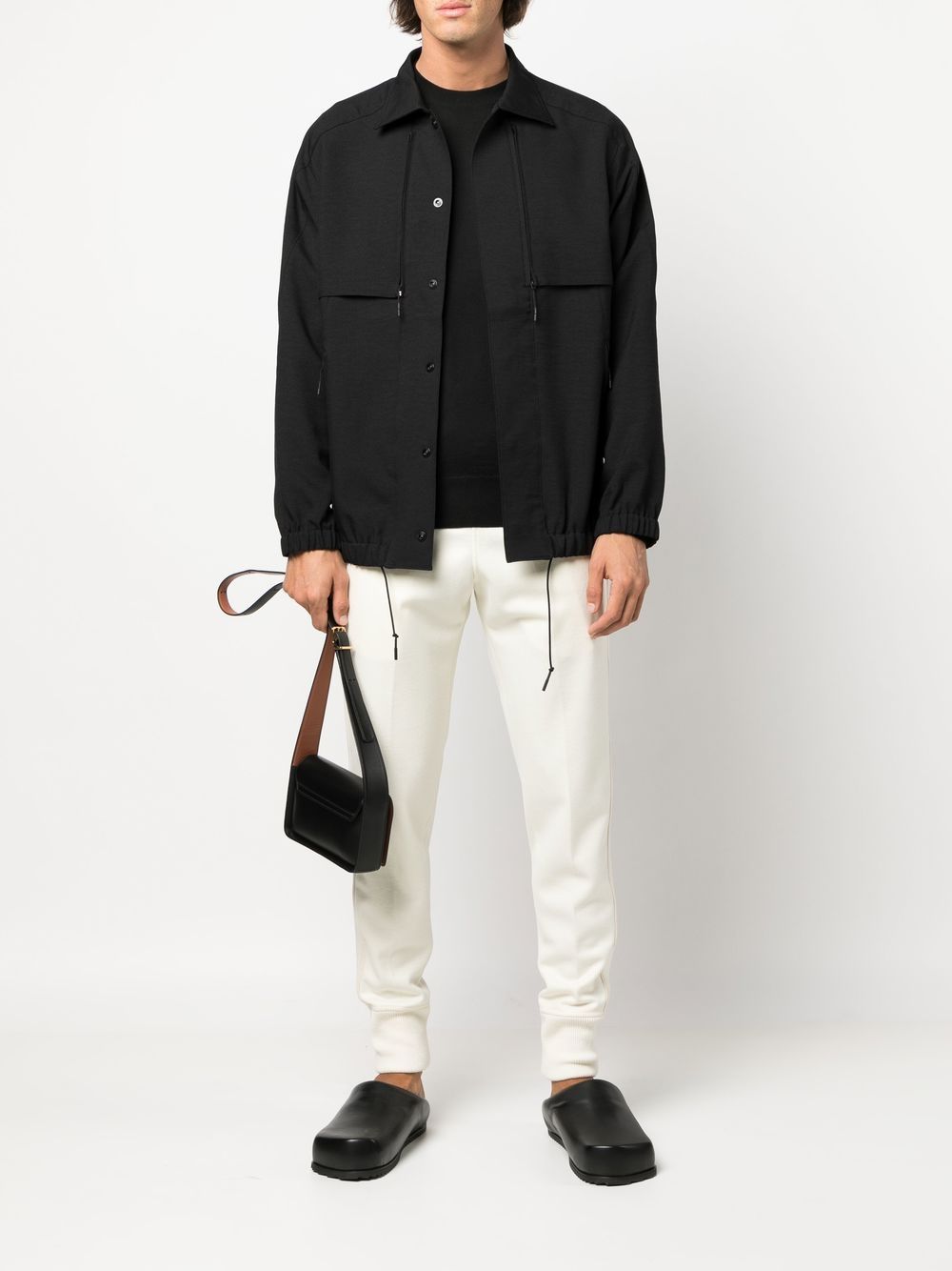 Maison-Kitsune Jil Sander elasticated-waistband Wool Track Pants Neutrals Men Sweatpants