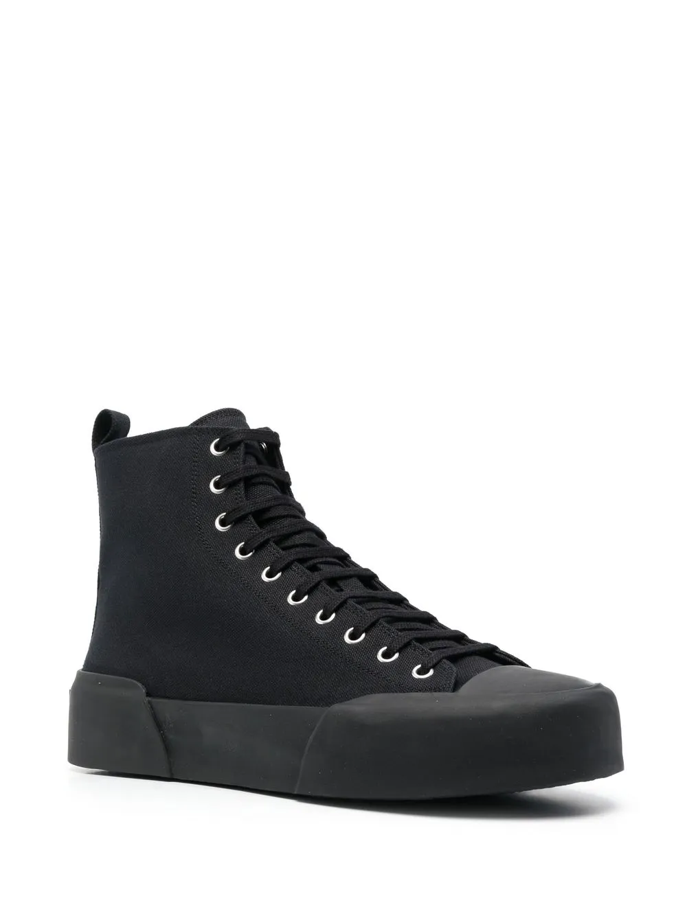 Jil Sander Canvas high-top Sneakers Black Men Hi-Tops Maison-Kitsune