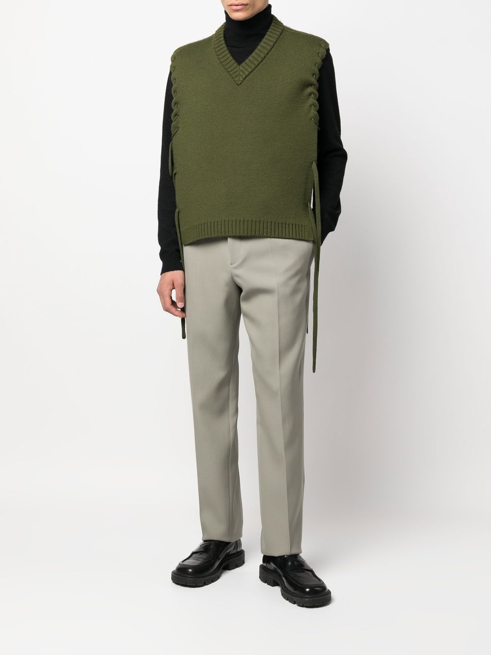 Jil Sander cotton-wool Blend Tailored Trousers Green Maison-Kitsune Men Tailored Pants