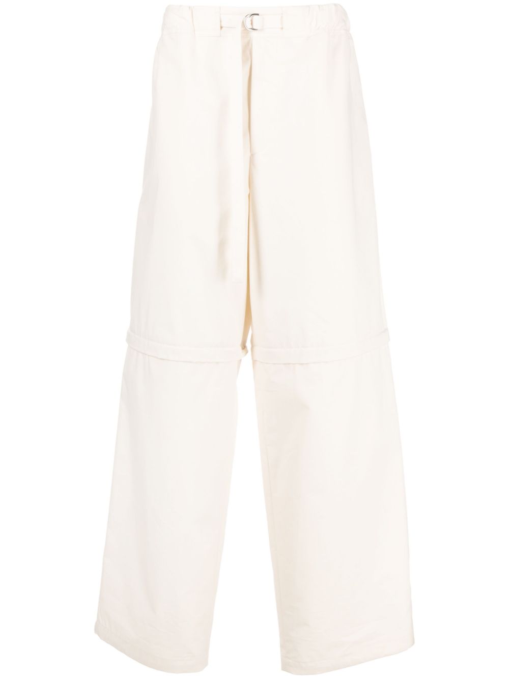 Jil Sander detachable-legs Cotton Trousers Neutrals Men Loose Fit Pants Maison-Kitsune