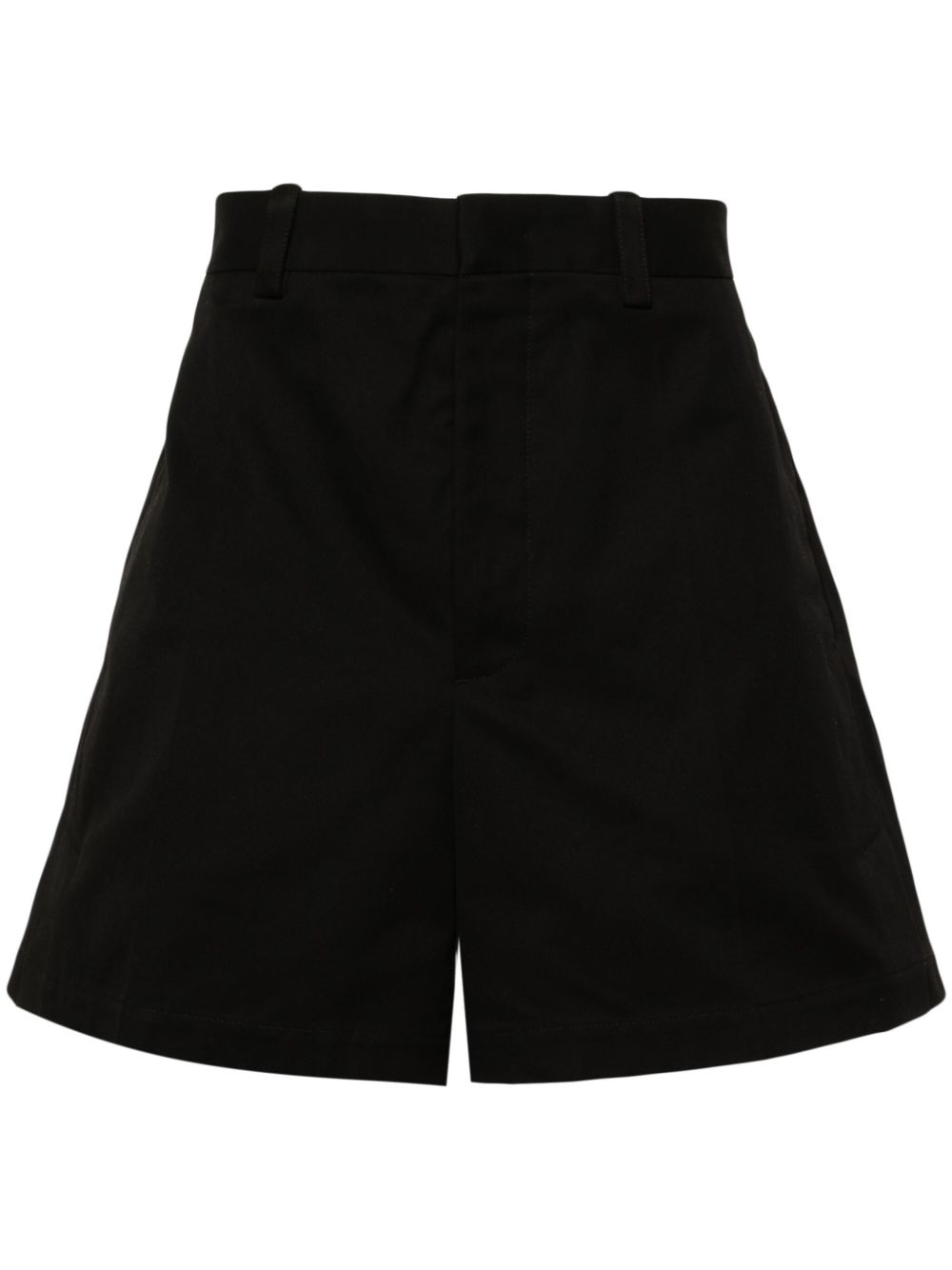 Maison-Kitsune Tailored Shorts Men Jil Sander wide-leg Gabardine Tailored Shorts Black