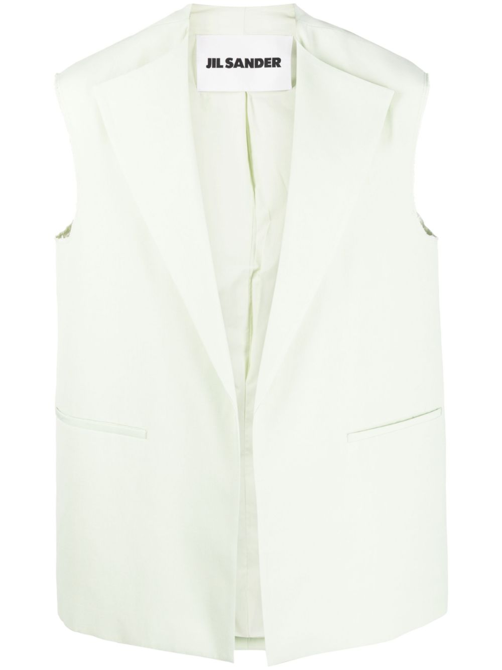 Jil Sander V-neck single-breasted Vest Green Men Waistcoats & Gilets Maison-Kitsune