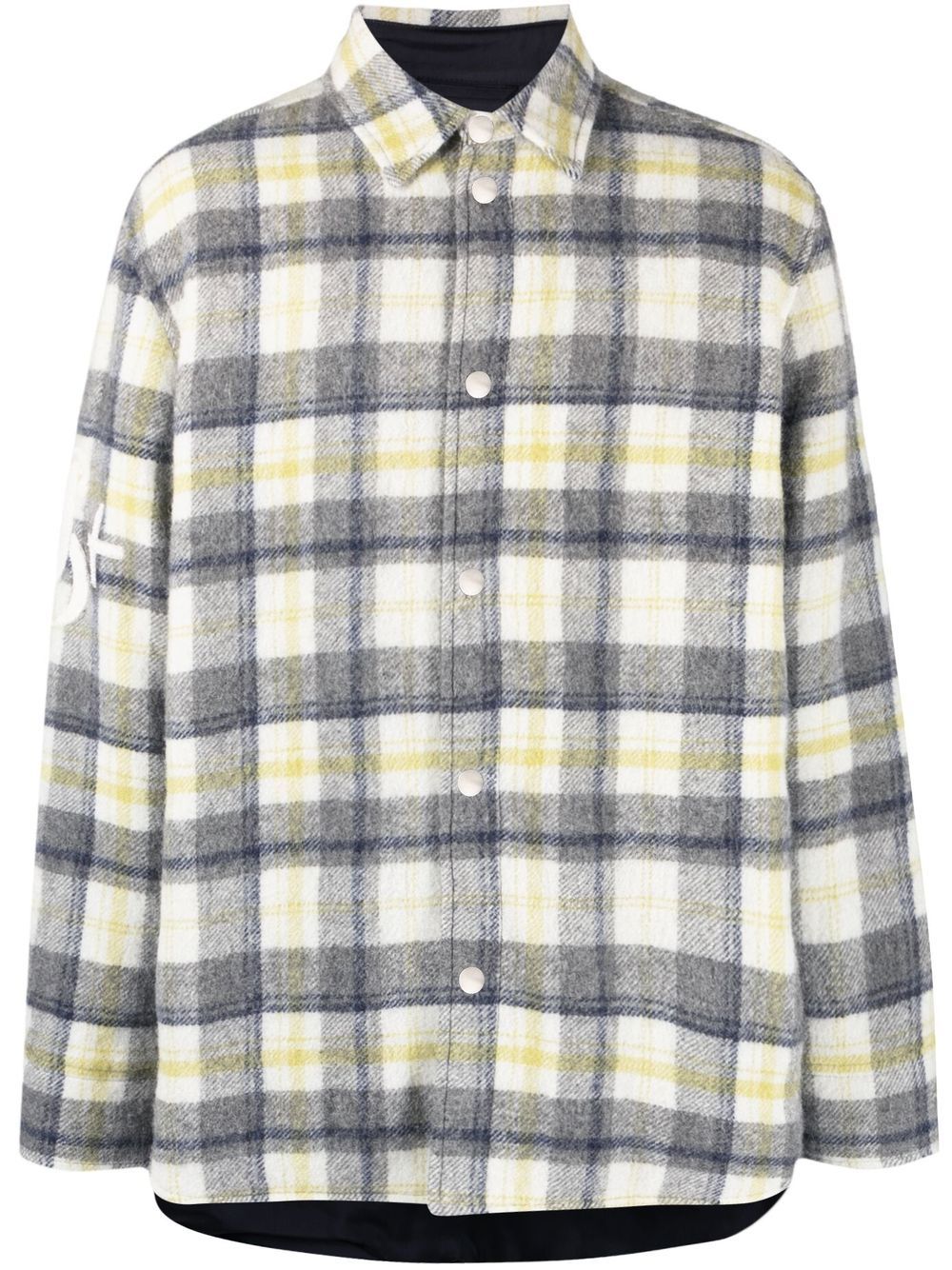 Men Shirt Jackets Maison-Kitsune Jil Sander Checked Shirt Jacket White