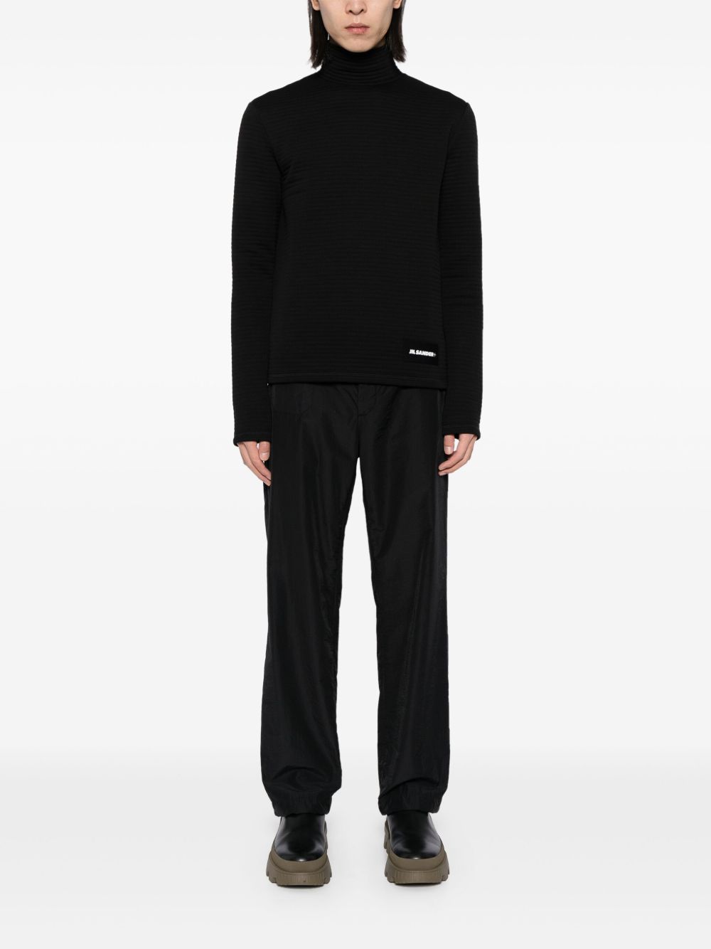 Jil Sander Padded Sweatshirt Black Men Sweatshirts Maison-Kitsune