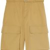 Maison-Kitsune Bermuda Shorts Men Jil Sander Belted Shorts Brown