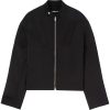 Jil Sander zip-up Biker Jacket Black Maison-Kitsune Men Biker Jackets
