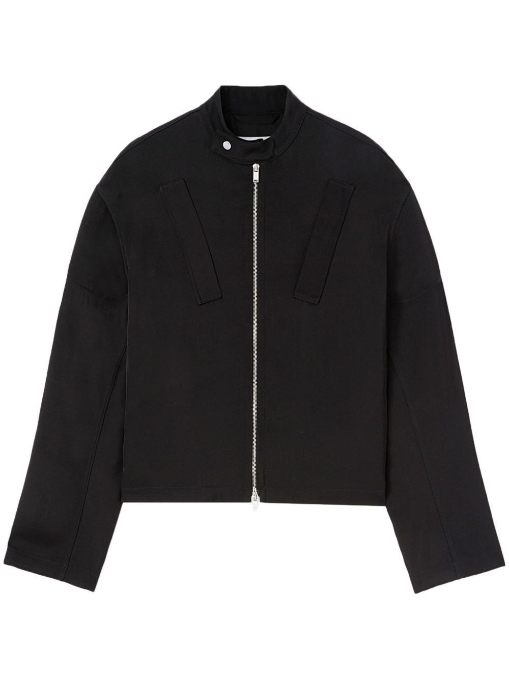 Jil Sander zip-up Biker Jacket Black Maison-Kitsune Men Biker Jackets