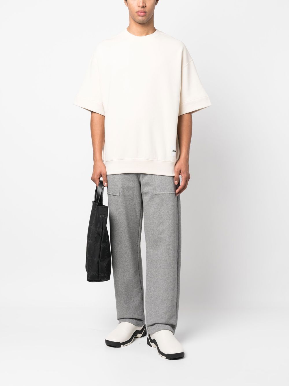 Jil Sander short-sleeve Cotton Sweatshirt Neutrals Men Sweatshirts Maison-Kitsune