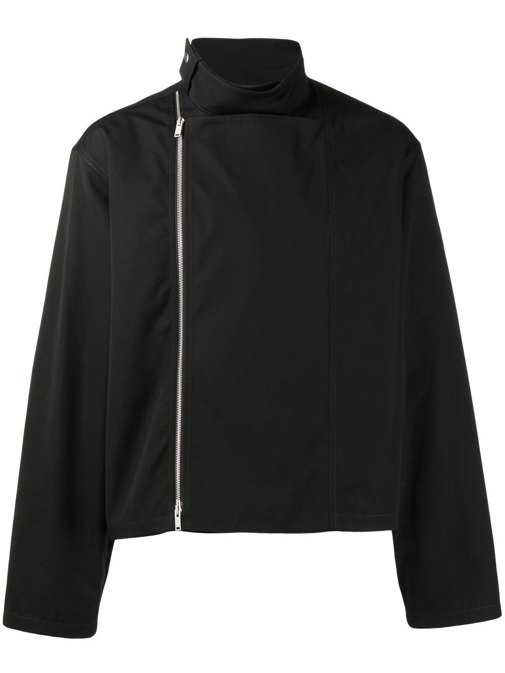 Jil Sander high-neck zip-up Jacket Black Maison-Kitsune Men Shirt Jackets