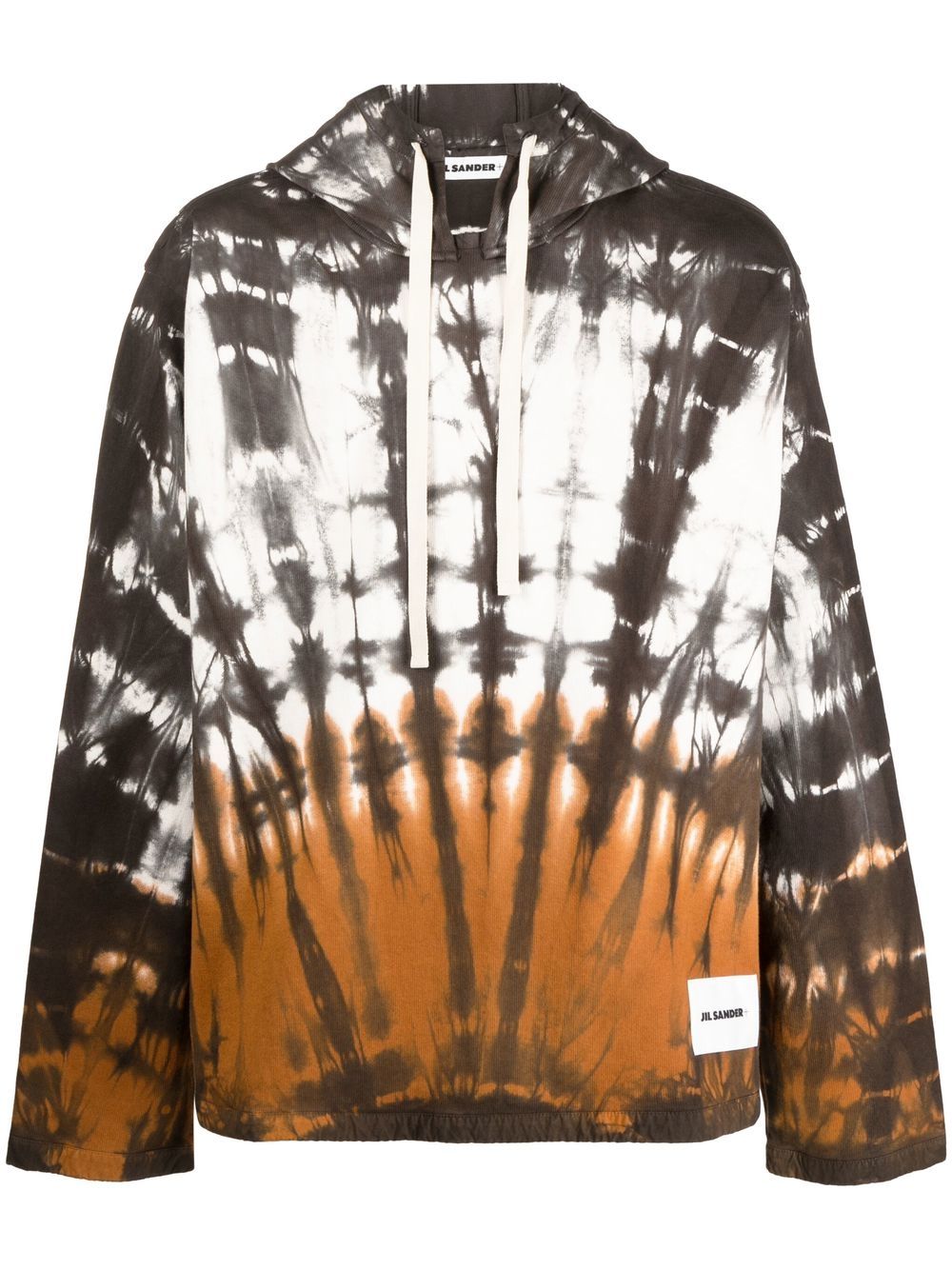 Jil Sander tie-dye Print Hoodie Brown Men Hoodies Maison-Kitsune