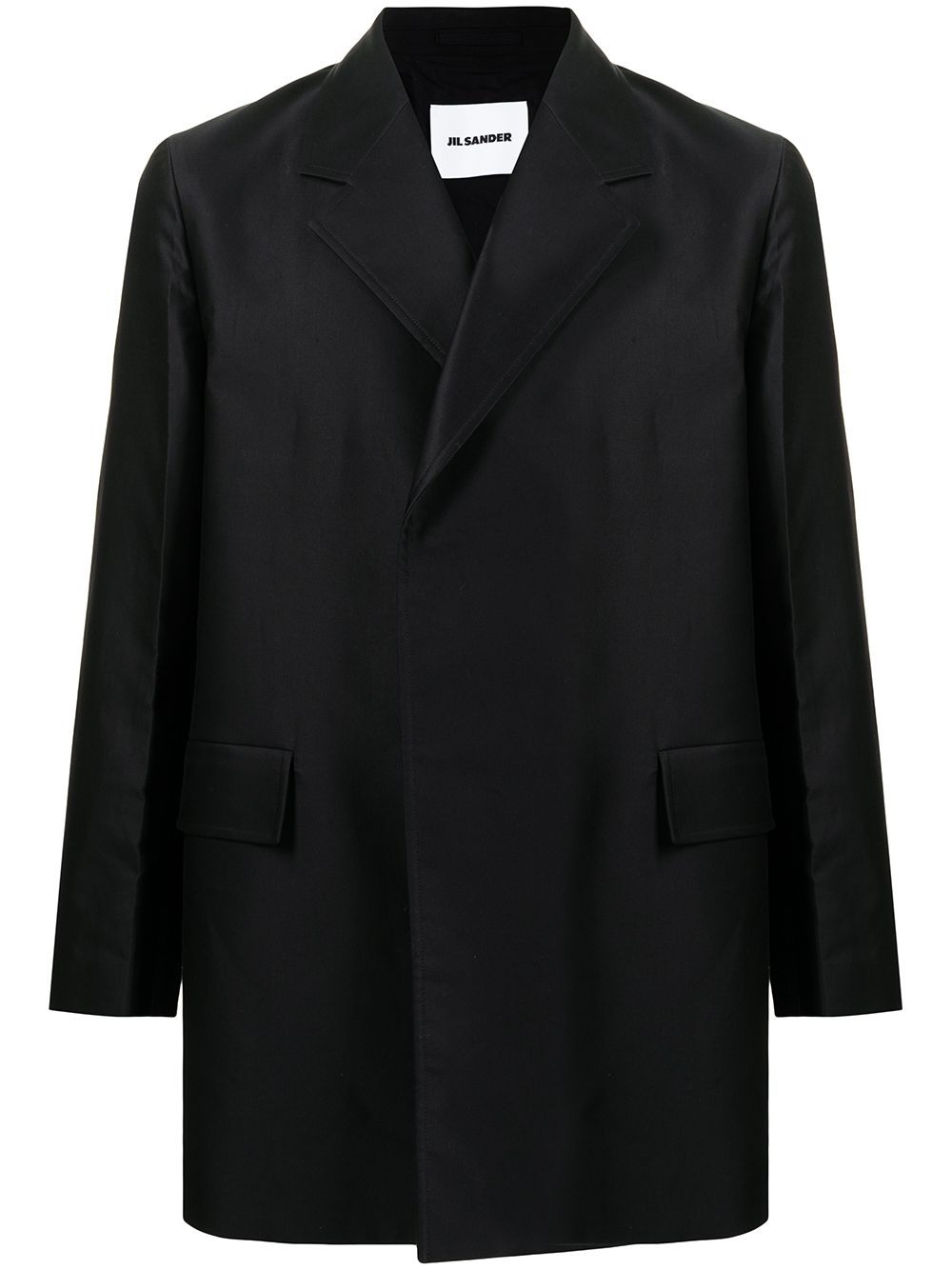 Maison-Kitsune Blazers Men Jil Sander single-breasted Wrap Blazer Jacket Black