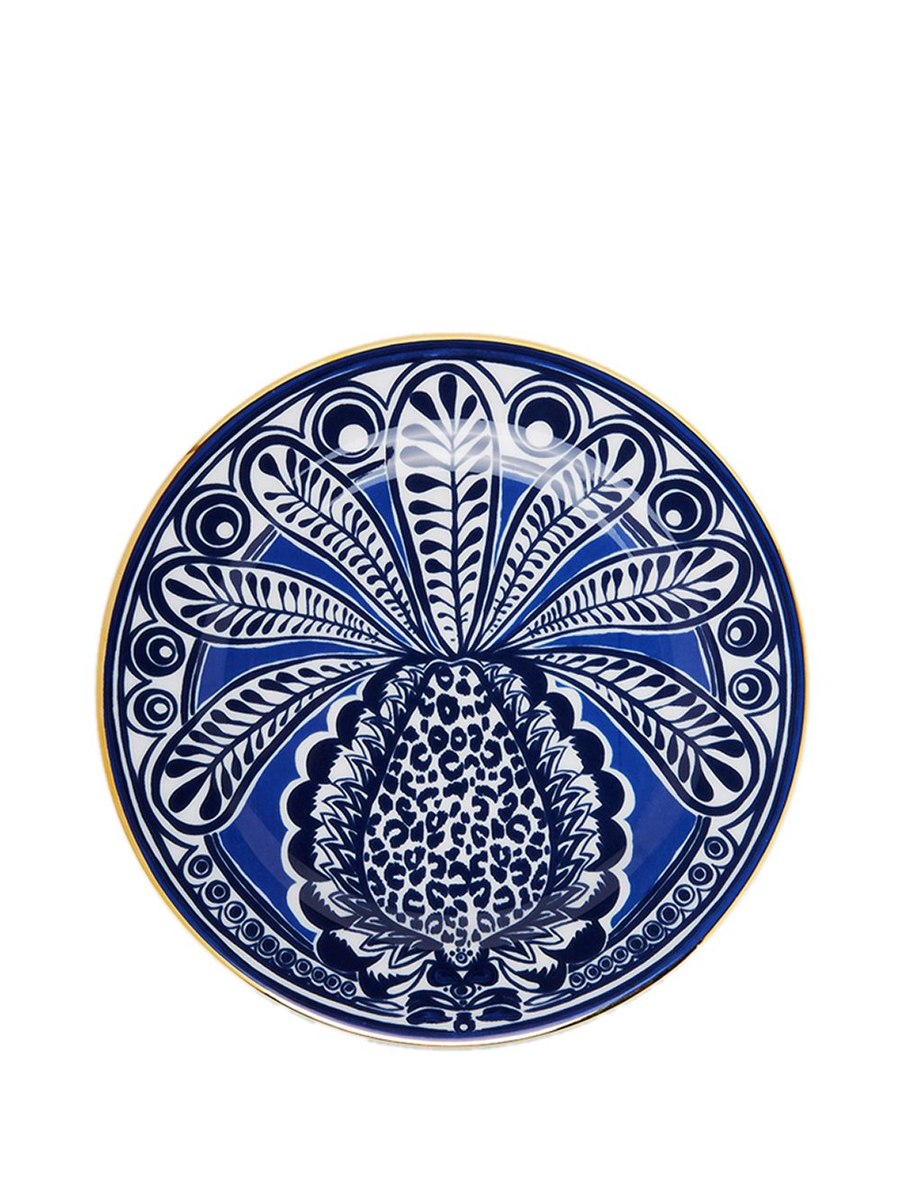 Men Tableware Maison-Kitsune La DoubleJ Pineapple-print Porcelain Desert Plates (set Of 6) Pink