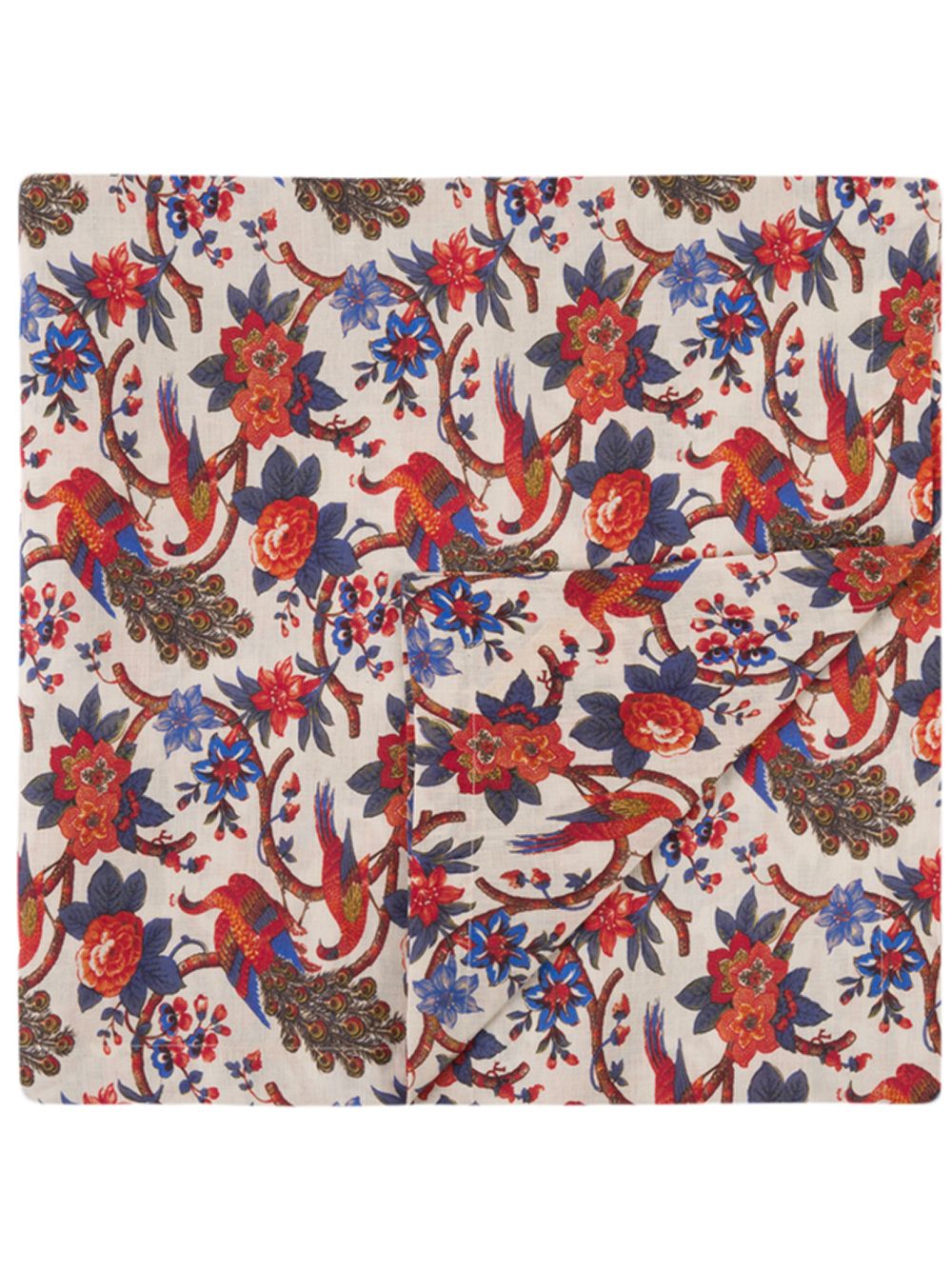 Maison-Kitsune Table Linens Men La DoubleJ Peacock Print Napkin Red