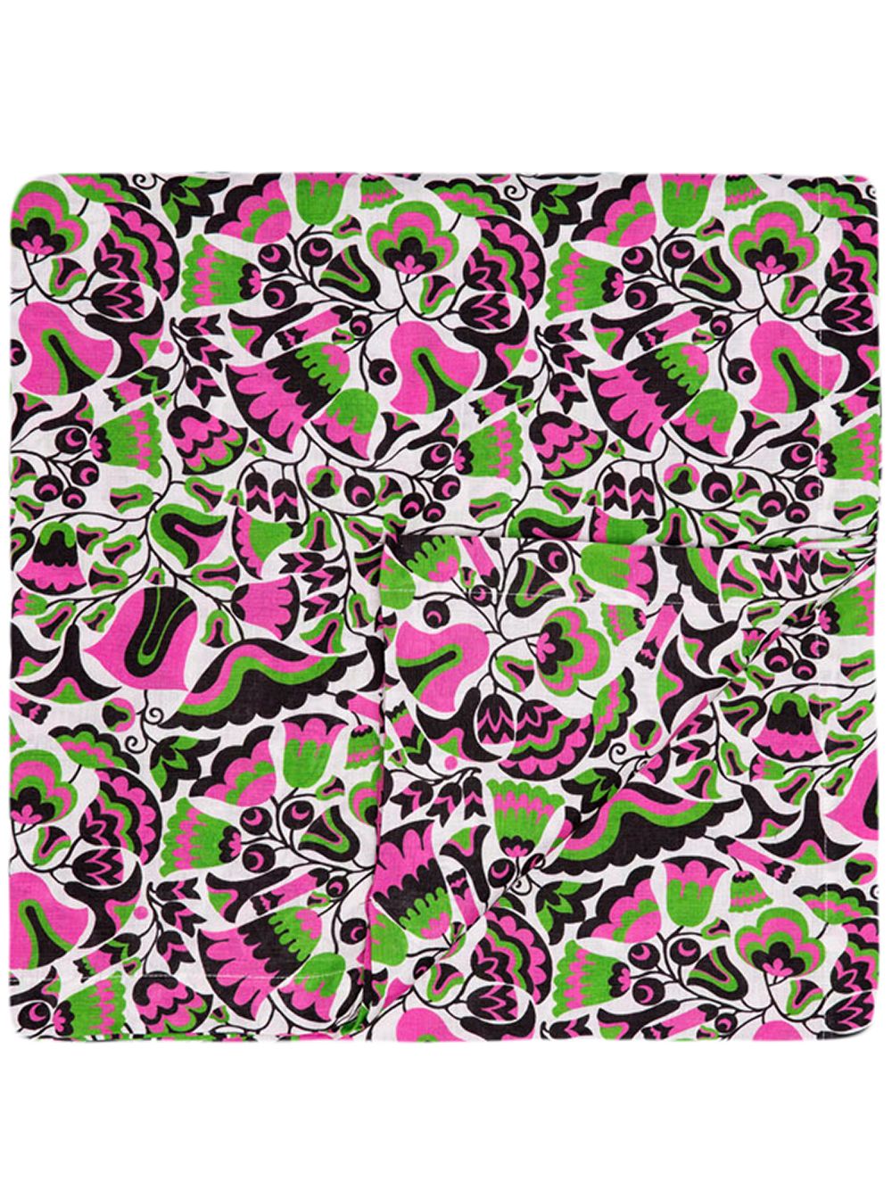 Maison-Kitsune La DoubleJ Floral Print Table Cloth Pink Men Table Linens