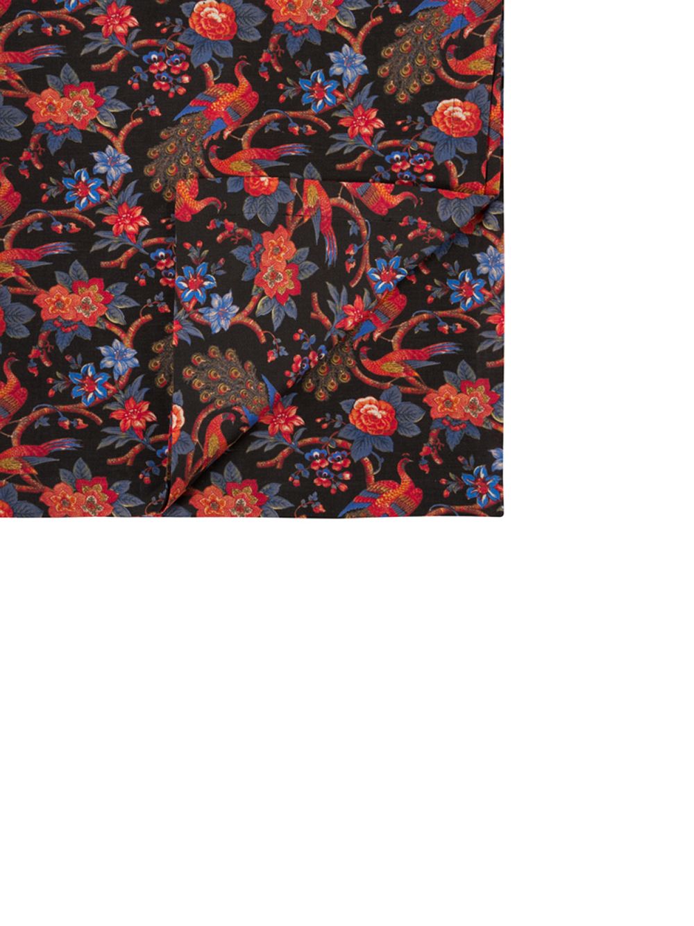 Maison-Kitsune La DoubleJ Pavone-print Linen Tablecloth Black Men Table Linens