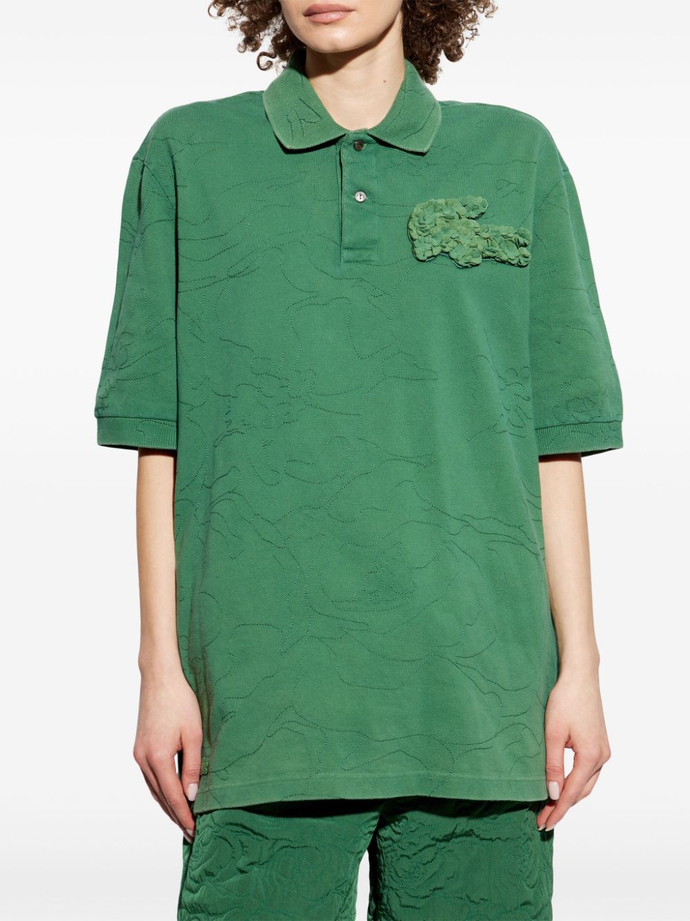 Lacoste crocodile-appliqué Polo Shirt Green Men Polo Shirts Maison-Kitsune