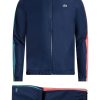 Lacoste logo-print zip-up Tracksuit Blue Maison-Kitsune Men Sweatpants
