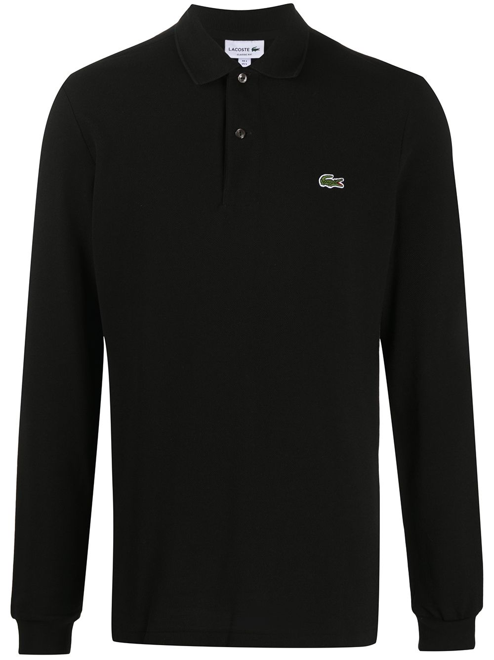 Maison-Kitsune Polo Shirts Men Lacoste Logo Patch Polo Shirt Black