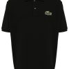Lacoste logo-appliqué Polo Shirt Black Maison-Kitsune Men Polo Shirts