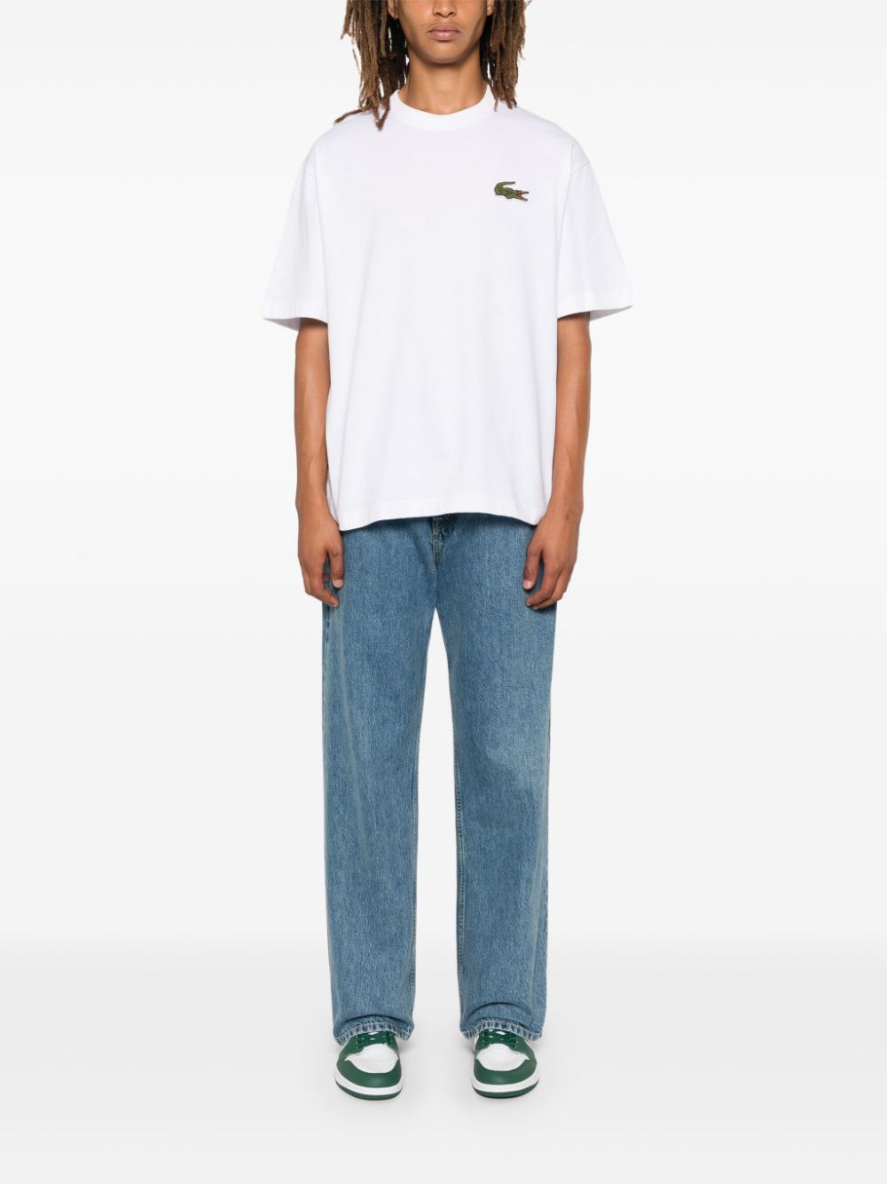 Lacoste logo-appliquéd T-shirt White Maison-Kitsune Men T-Shirts