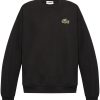 Lacoste Badge Fleece Sweatshirt Black Maison-Kitsune Men Sweatshirts