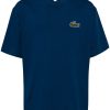 Lacoste logo-appliqué T-shirt Blue Men T-Shirts Maison-Kitsune