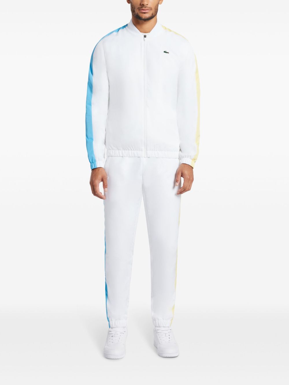 Maison-Kitsune Lacoste logo-print zip-up Tracksuit White Men Performance Track Pants
