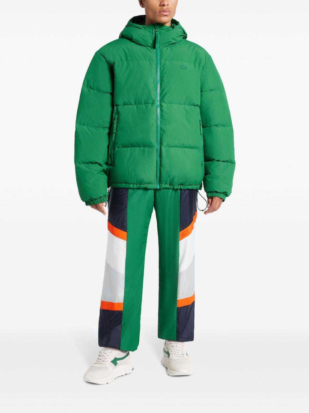 Lacoste water-repellent Quilted Jacket Green Men Down Jackets Maison-Kitsune