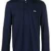 Lacoste logo-patch long-sleeve Polo Shirt Blue Men Polo Shirts Maison-Kitsune
