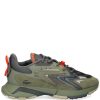 Maison-Kitsune Lacoste Embossed Logo Trainers Green Men Low-Tops