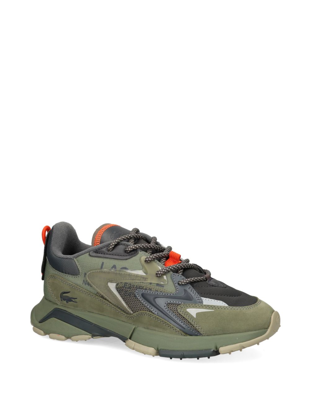Maison-Kitsune Lacoste Embossed Logo Trainers Green Men Low-Tops