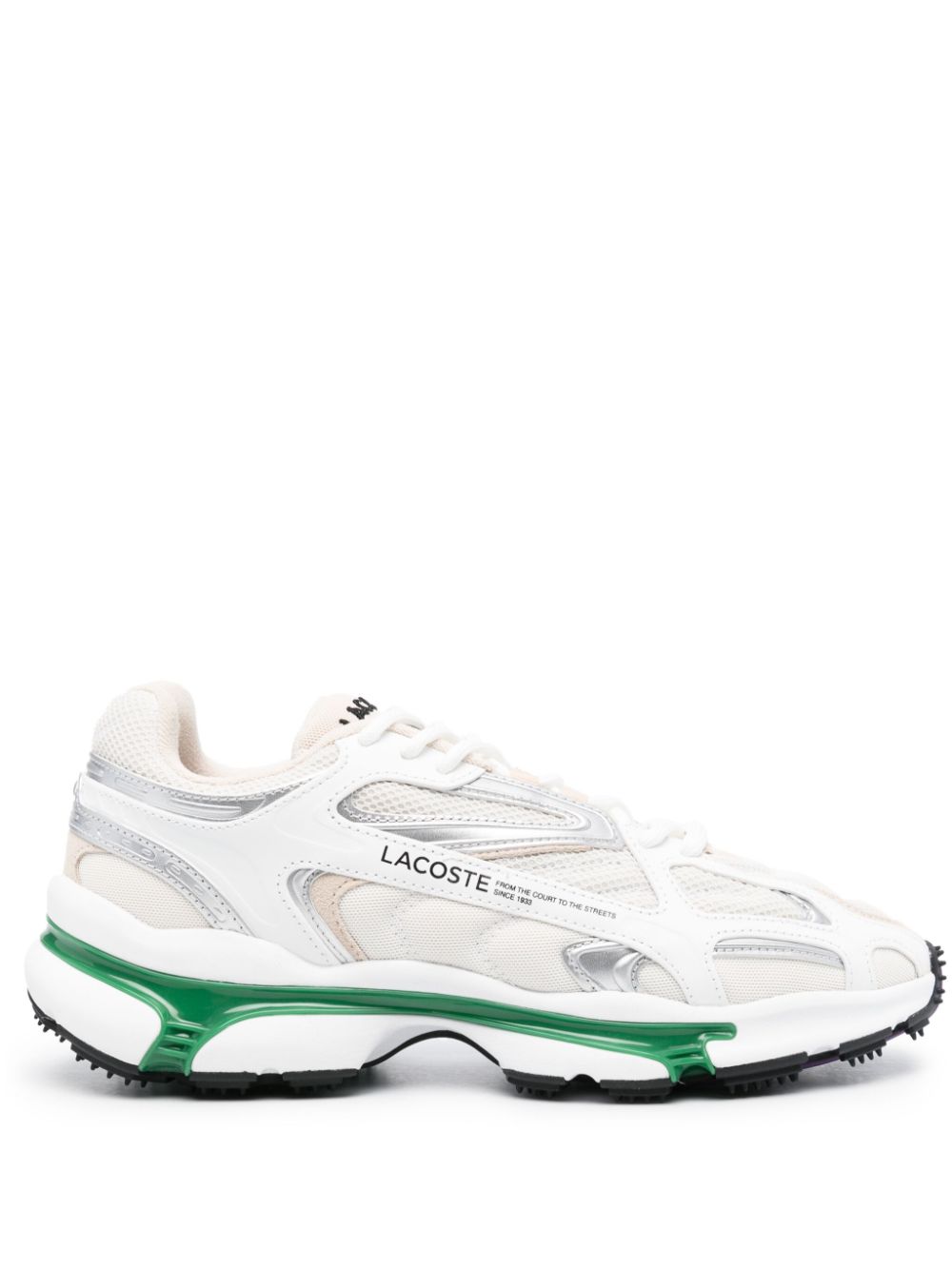 Men Low-Tops Maison-Kitsune Lacoste L003 2K24 Mesh Sneakers Neutrals
