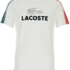 Men T-Shirts Maison-Kitsune Lacoste colour-block T-shirt White