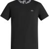 Maison-Kitsune Lacoste logo-collar Cotton Piqué T-shirt Black Men T-Shirts