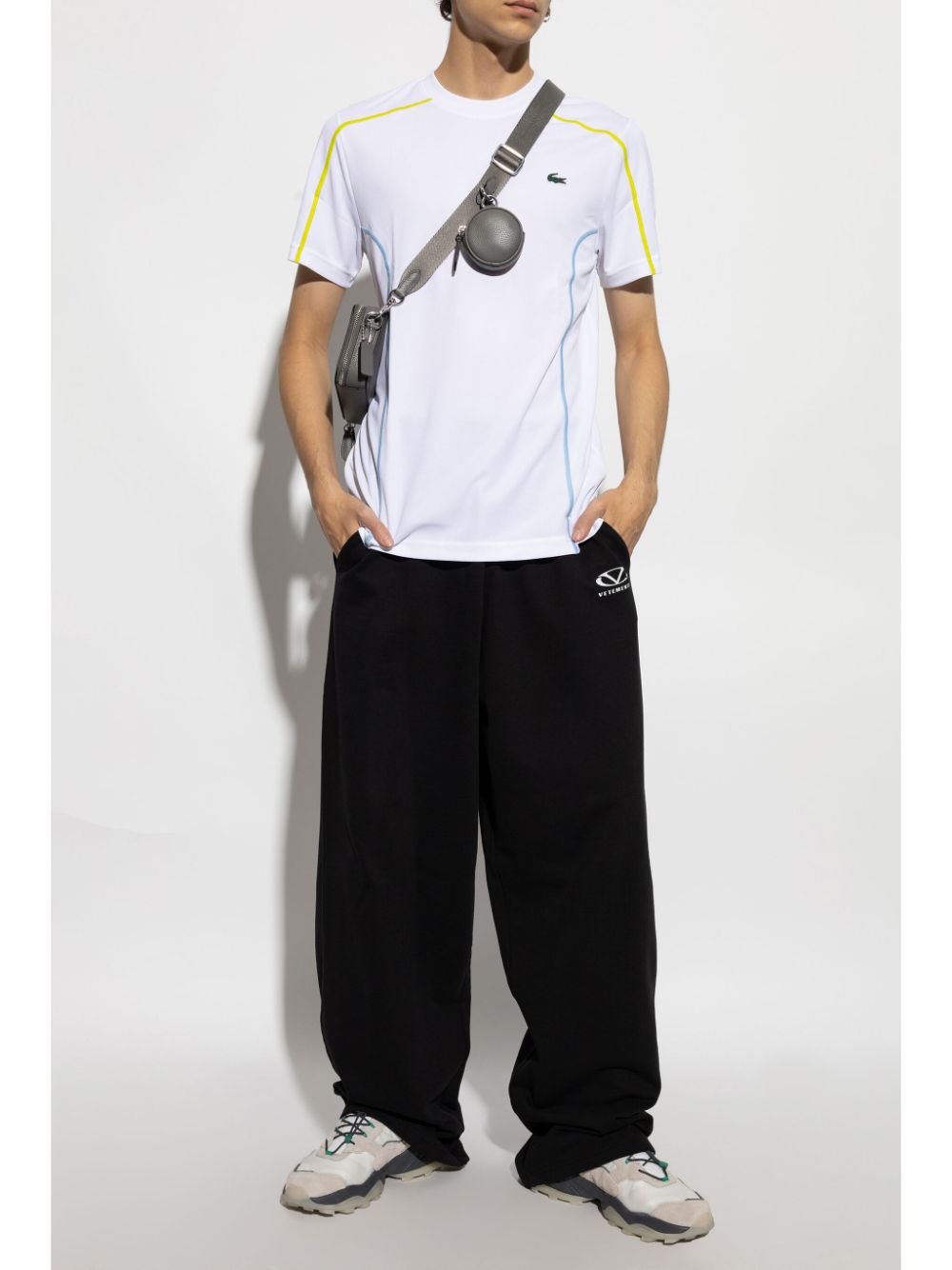 Maison-Kitsune Lacoste Tennis Piqué T-shirt White Men T-Shirts