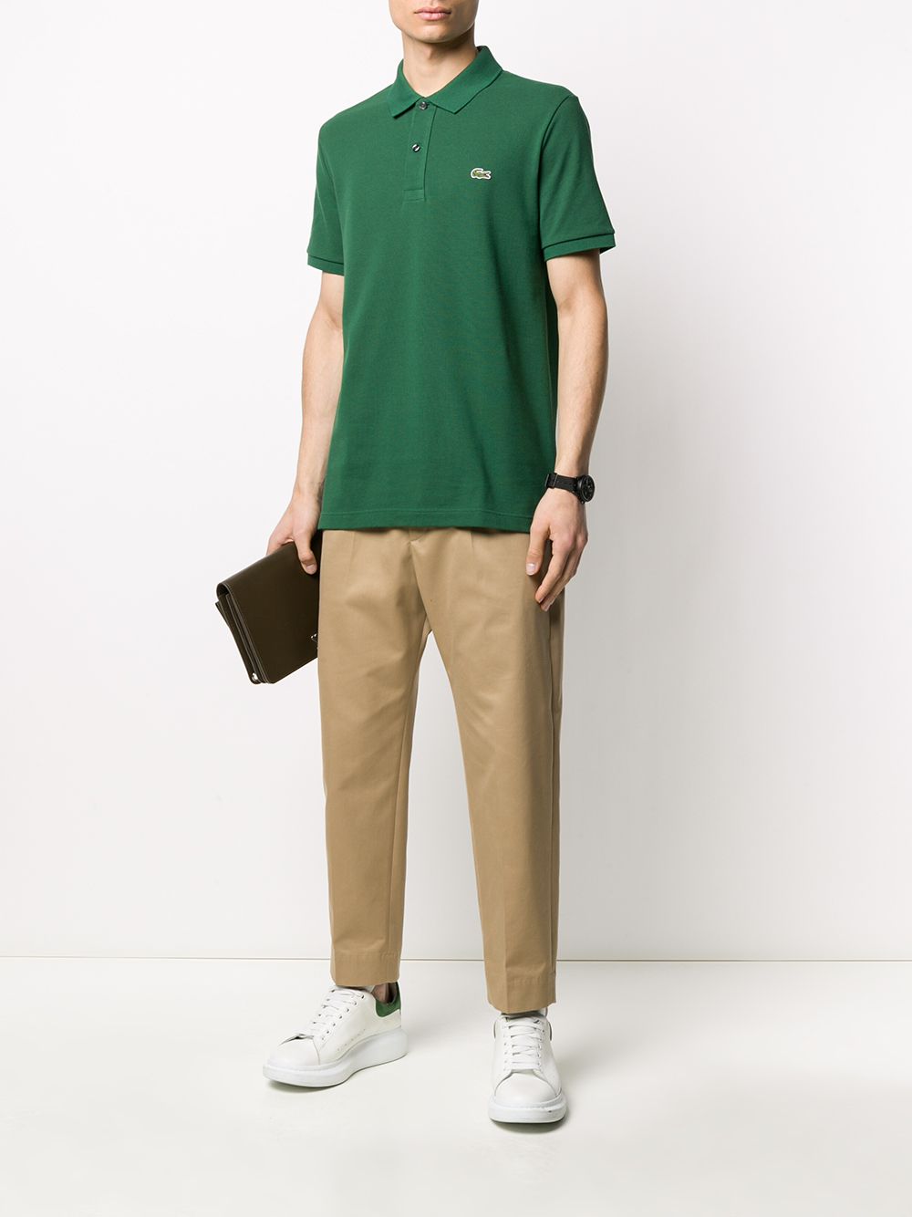 Lacoste Embroidered Logo Polo Shirt Green Men Polo Shirts Maison-Kitsune