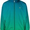 Maison-Kitsune Lacoste monogram-print Ombré Sportsuit Jacket Blue Men Sport Jackets & Windbreakers