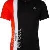 Lacoste Appliqué Polo Shirt Black Maison-Kitsune Men Polo Shirts