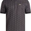 Maison-Kitsune Polo Shirts Men Lacoste monogram-jacquard Polo Shirt Black
